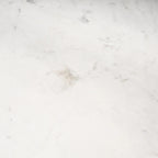 Tavolo da pranzo rotondo con piedistallo in marmo bianco e marrone medio, 4 posti
