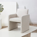 Poltrona in lino colore tortora / grigio antracite / avorio / grigio chiaro, stile moderno, 1 posto