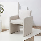 Poltrona in lino colore tortora / grigio antracite / avorio / grigio chiaro, stile moderno, 1 posto
