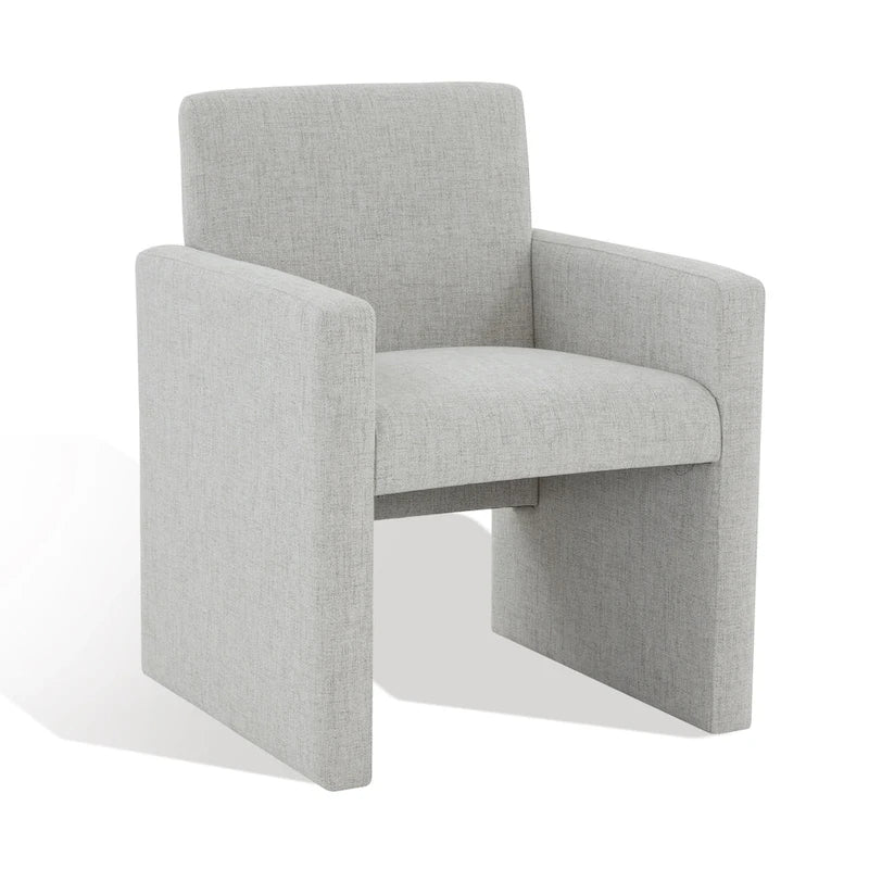 Poltrona in lino colore tortora / grigio antracite / avorio / grigio chiaro, stile moderno, 1 posto