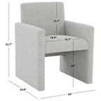 Poltrona in lino colore tortora / grigio antracite / avorio / grigio chiaro, stile moderno, 1 posto