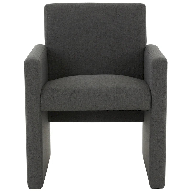 Poltrona in lino colore tortora / grigio antracite / avorio / grigio chiaro, stile moderno, 1 posto