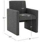 Poltrona in lino colore tortora / grigio antracite / avorio / grigio chiaro, stile moderno, 1 posto