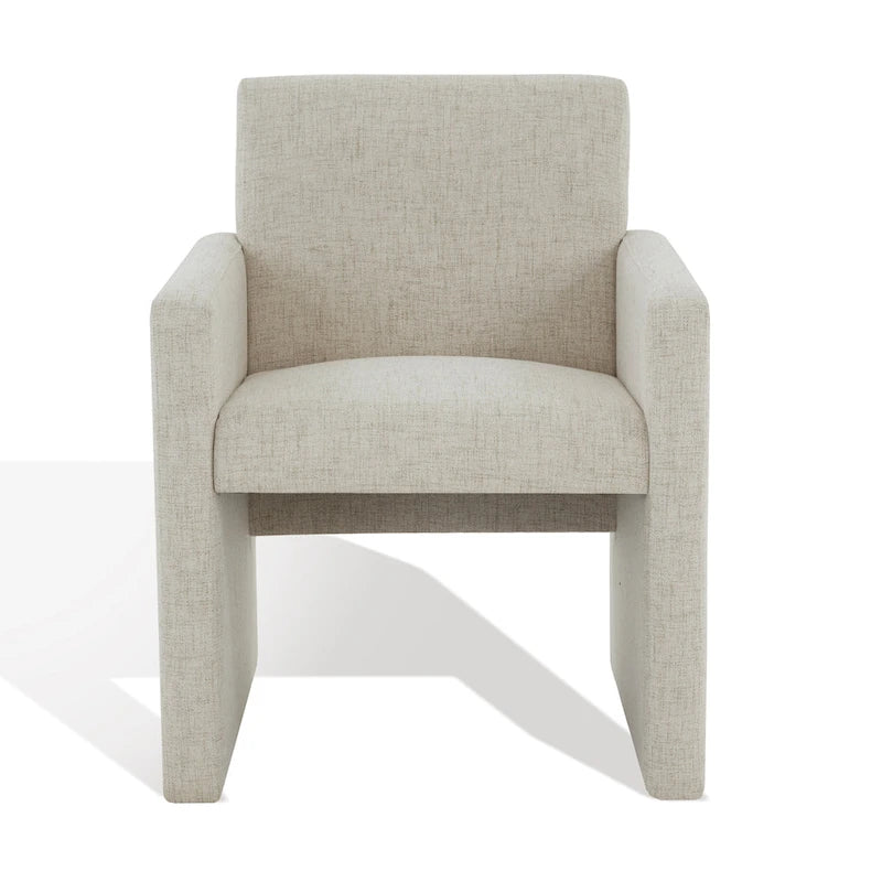Poltrona in lino colore tortora / grigio antracite / avorio / grigio chiaro, stile moderno, 1 posto