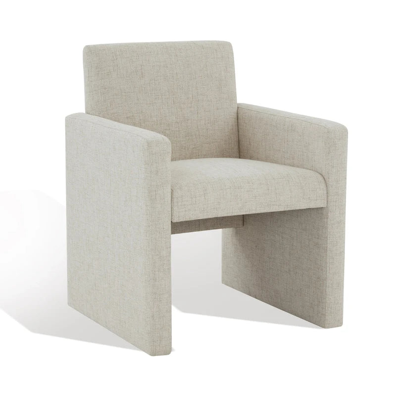 Poltrona in lino colore tortora / grigio antracite / avorio / grigio chiaro, stile moderno, 1 posto