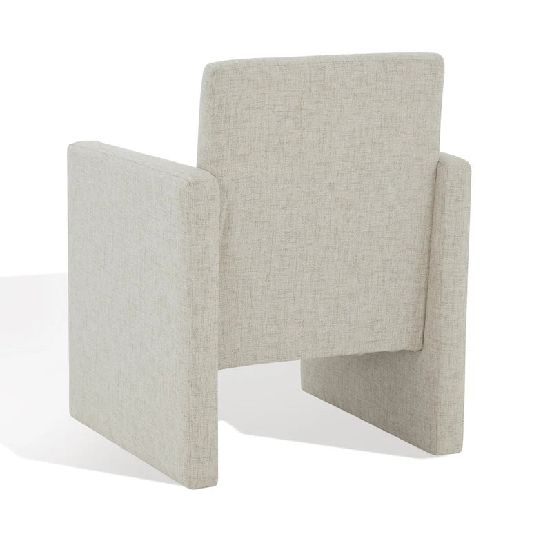 Poltrona in lino colore tortora / grigio antracite / avorio / grigio chiaro, stile moderno, 1 posto