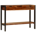 Credenza in legno di Sheesham marrone con 3 cassetti, per 1 persona