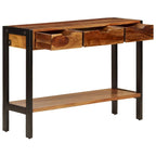 Credenza in legno di Sheesham marrone con 3 cassetti, per 1 persona