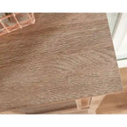 Credenza libreria in rovere carbone con ante in vetro, utente singolo