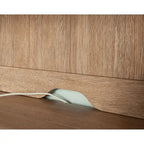 Credenza libreria in rovere carbone con ante in vetro, utente singolo