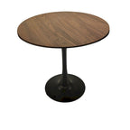 Tavolo rotondo Tulip, noce+nero / bianco / nero, base a piedistallo, 2–4 posti a sedere