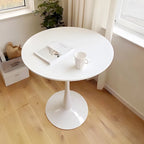 Tavolo rotondo Tulip, noce+nero / bianco / nero, base a piedistallo, 2–4 posti a sedere
