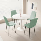 Tavolo rotondo Tulip, noce+nero / bianco / nero, base a piedistallo, 2–4 posti a sedere