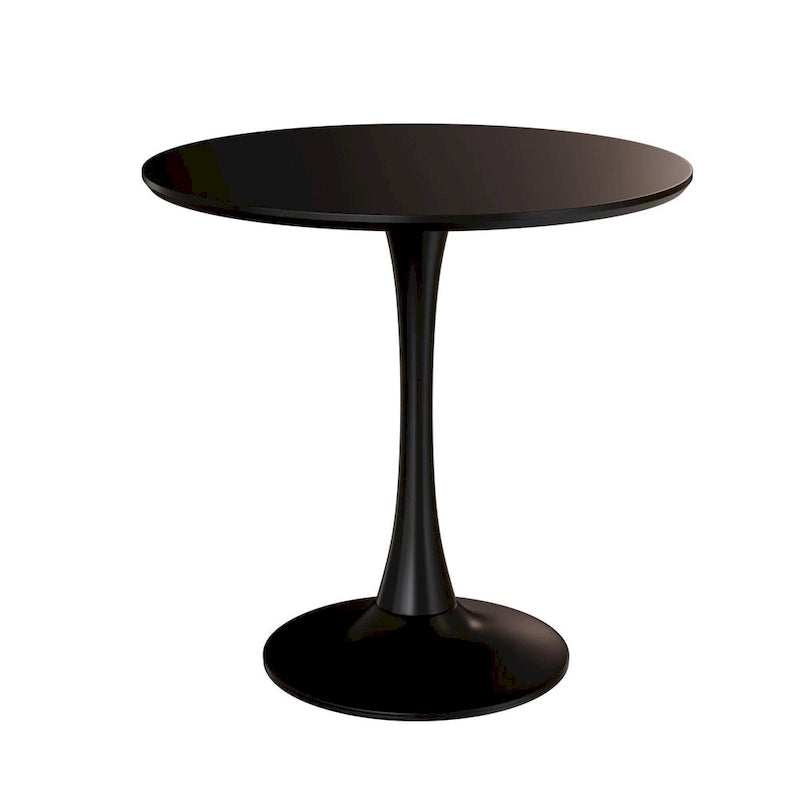 Tavolo rotondo Tulip, noce+nero / bianco / nero, base a piedistallo, 2–4 posti a sedere