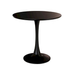 Tavolo rotondo Tulip, noce+nero / bianco / nero, base a piedistallo, 2–4 posti a sedere