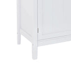 Credenza in MDF Bianca/Marrone, 1 Anta + Vano a Giorno, Montaggio da 1 Persona