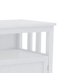 Credenza in MDF Bianca/Marrone, 1 Anta + Vano a Giorno, Montaggio da 1 Persona