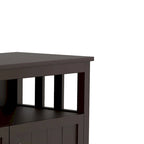Credenza in MDF Bianca/Marrone, 1 Anta + Vano a Giorno, Montaggio da 1 Persona