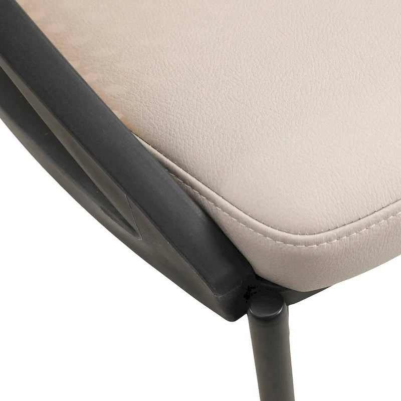 Sedia da pranzo in vinile con schienale in vimini – Grigio chiaro / Verde oliva / Crema / Tortora / Antracite, 1 posto