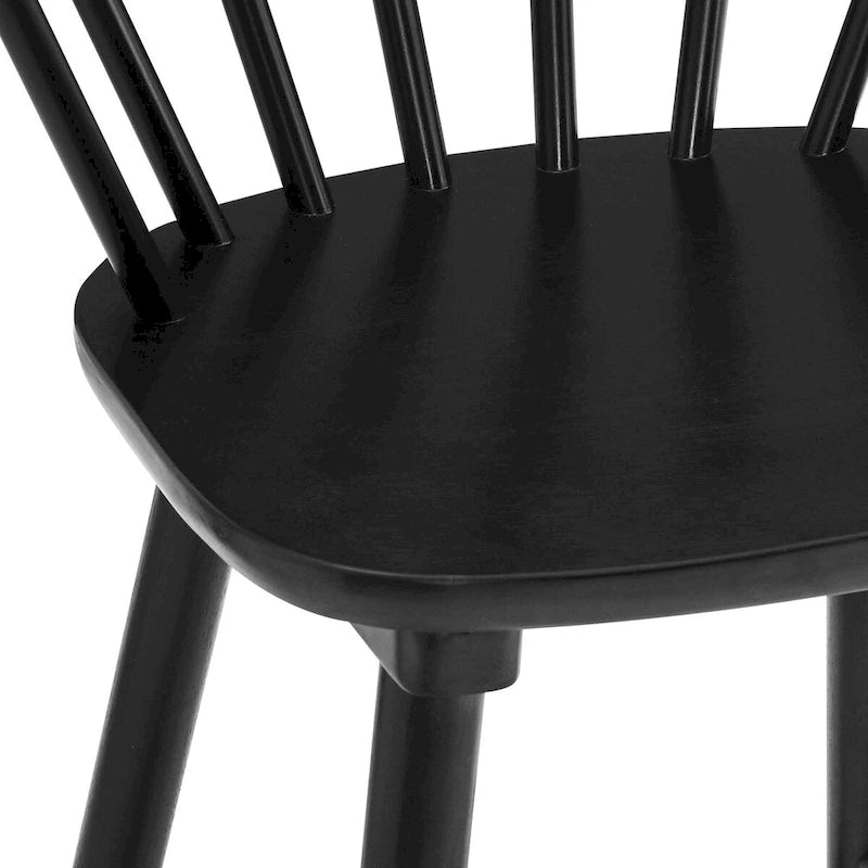 Sedia da pranzo senza braccioli Spindle Back nera / bianca / caffè scuro / noce, set da 4