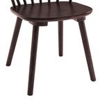 Sedia da pranzo senza braccioli Spindle Back nera / bianca / caffè scuro / noce, set da 4