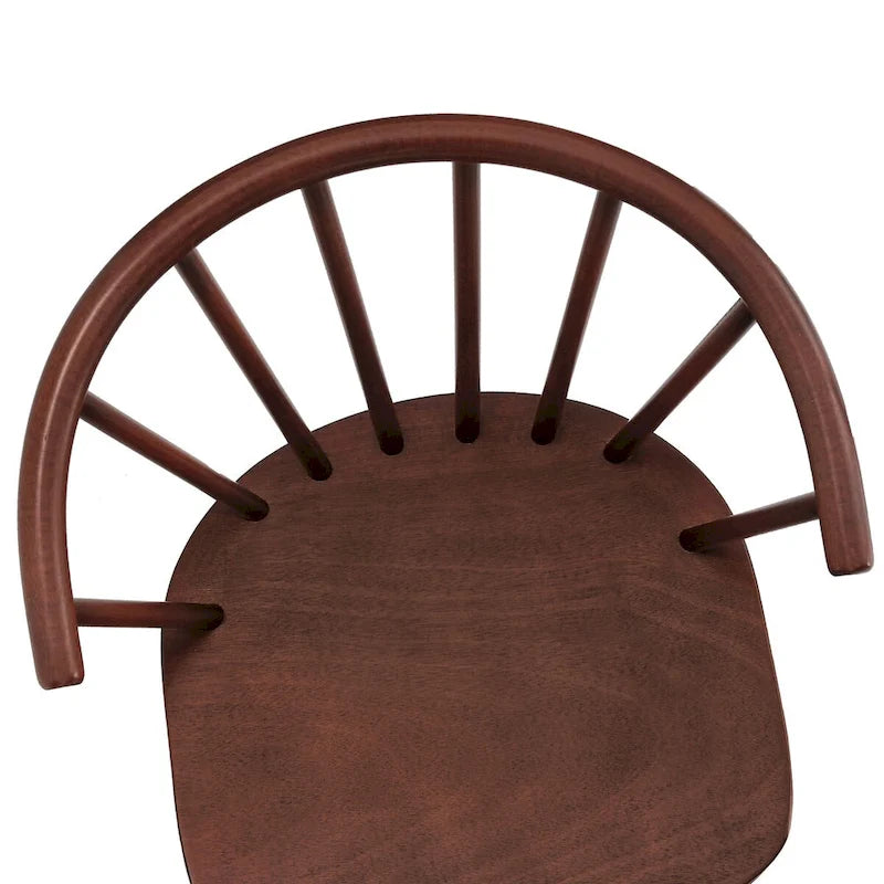 Sedia da pranzo senza braccioli Spindle Back nera / bianca / caffè scuro / noce, set da 4