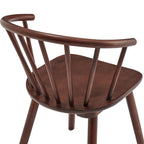 Sedia da pranzo senza braccioli Spindle Back nera / bianca / caffè scuro / noce, set da 4