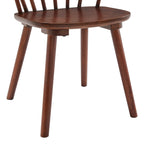 Sedia da pranzo senza braccioli Spindle Back nera / bianca / caffè scuro / noce, set da 4