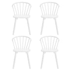 Sedia da pranzo senza braccioli Spindle Back nera / bianca / caffè scuro / noce, set da 4