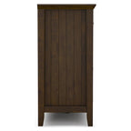 Brunette Brown Credenza a buffet transizionale a 4 ante – Adatta 1 famiglia