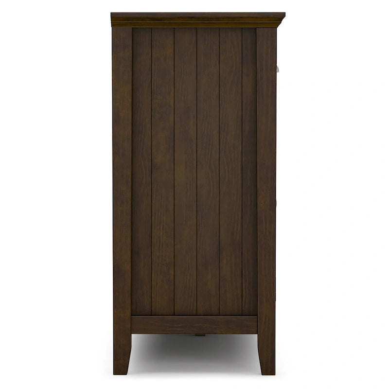 Brunette Brown Credenza a buffet transizionale a 4 ante – Adatta 1 famiglia