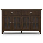 Brunette Brown Credenza a buffet transizionale a 4 ante – Adatta 1 famiglia