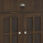Brunette Brown Credenza a buffet transizionale a 4 ante – Adatta 1 famiglia