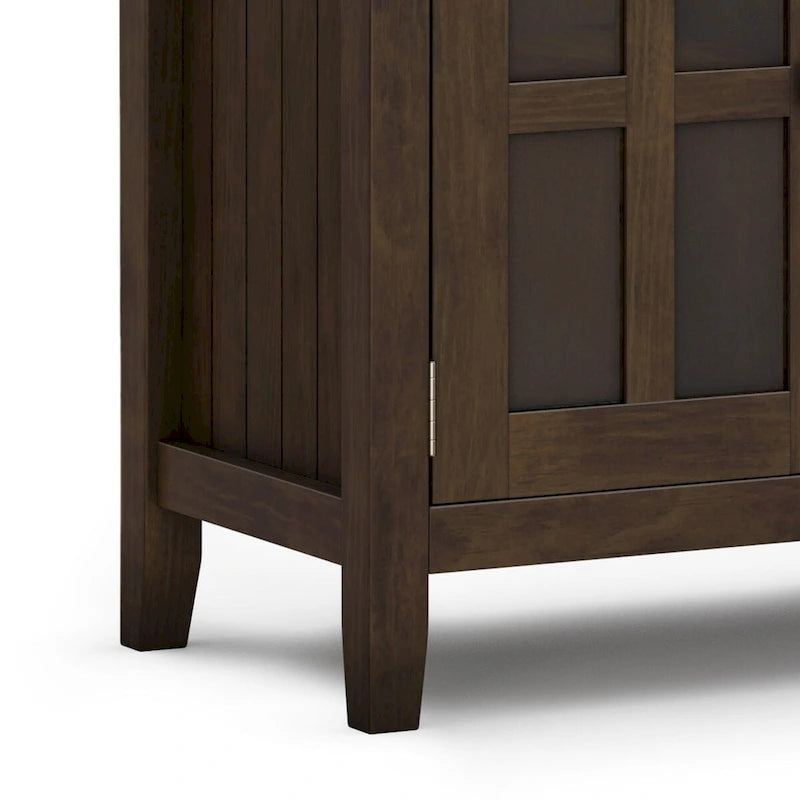 Brunette Brown Credenza a buffet transizionale a 4 ante – Adatta 1 famiglia