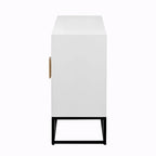 Credenza a 4 ante nera / bianca / blu notte con ripiani regolabili