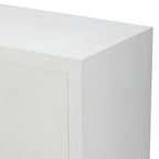 Credenza a 4 ante nera / bianca / blu notte con ripiani regolabili