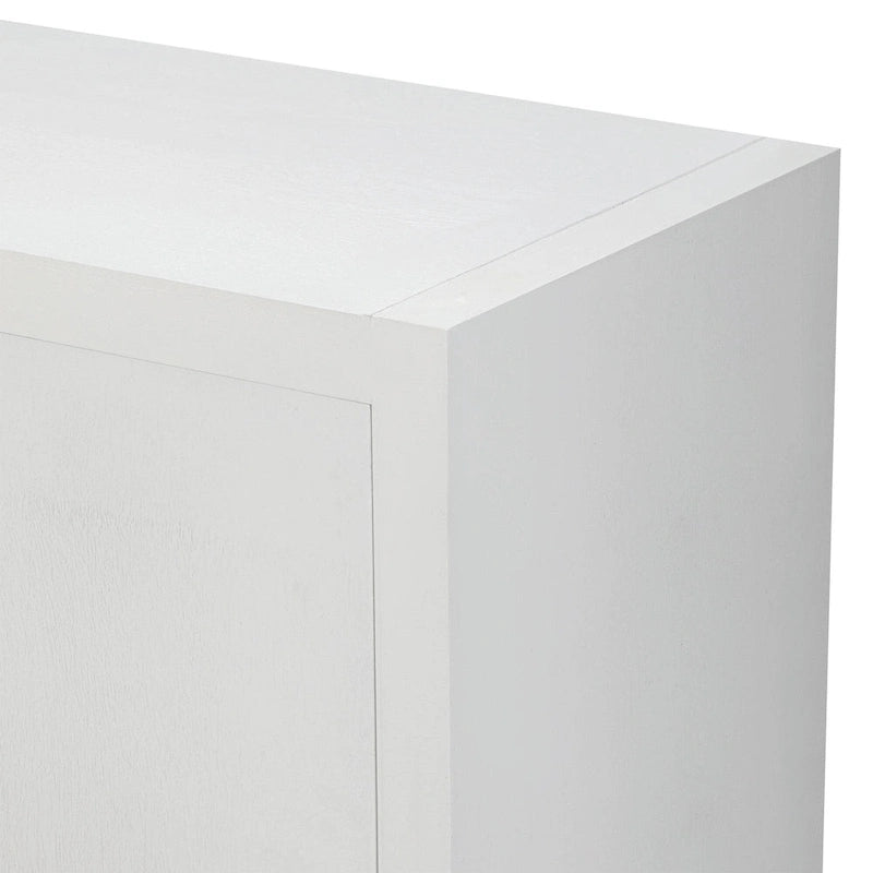 Credenza a 4 ante nera / bianca / blu notte con ripiani regolabili