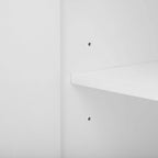 Credenza a 4 ante nera / bianca / blu notte con ripiani regolabili