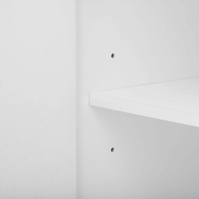 Credenza a 4 ante nera / bianca / blu notte con ripiani regolabili