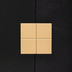 Credenza a 4 ante nera / bianca / blu notte con ripiani regolabili