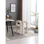 Sedia da pranzo con braccioli e schienale a botte in velluto beige/oliva/nero, set da 2