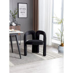 Sedia da pranzo con braccioli e schienale a botte in velluto beige/oliva/nero, set da 2