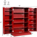 Mobiletto portaoggetti autoportante con ante e ripiani regolabili blu / rosso / grigio / bianco, 1 persona