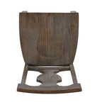 Sedia da pranzo Brown Fiddle Back, stile rustico, set da 2