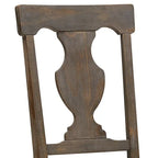 Sedia da pranzo Brown Fiddle Back, stile rustico, set da 2