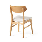 Sedie da Pranzo Imbottite, Stile Mid-Century, Set da 2 (Grigio Scuro / Beige Chiaro)