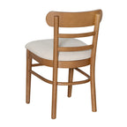 Sedia da pranzo imbottita marrone e grigia, struttura in legno, set da 2