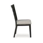 Sedia da pranzo in legno color marrone chiaro/nero con schienale a pioli, sedile singolo, 50,17 cm L x 63,5 cm P x 97,79 cm H
