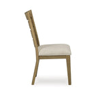 Sedia da pranzo in legno color marrone chiaro/nero con schienale a pioli, sedile singolo, 50,17 cm L x 63,5 cm P x 97,79 cm H