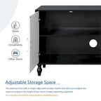 Credenza intagliata a 2 ante, Naturale / Bianco Nero
